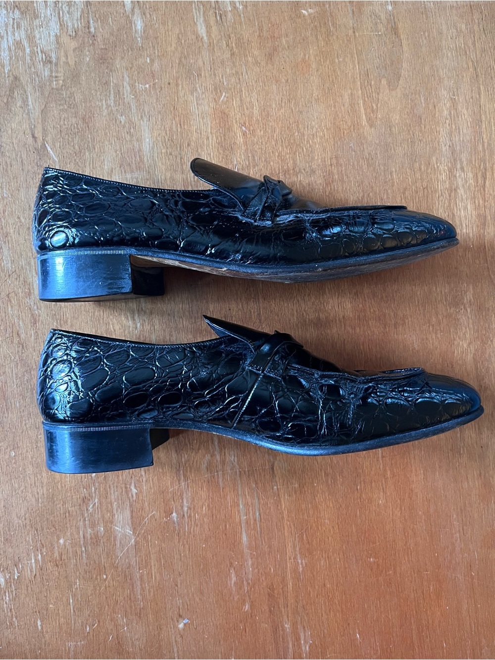 Bally Vintage Alligator-Embossed Leather Loafers for Men